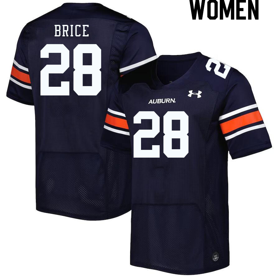 Women #28 Hayden Brice Auburn Tigers College Football Jerseys Stitched-Navy